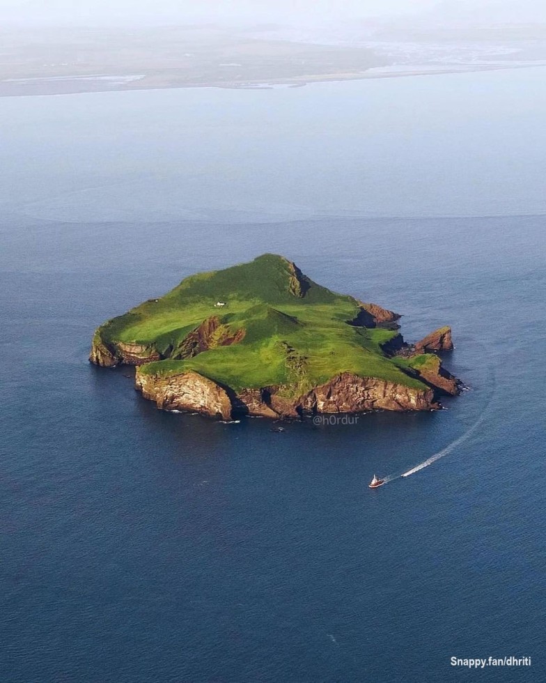 "The moon blushes as it lights up the night."